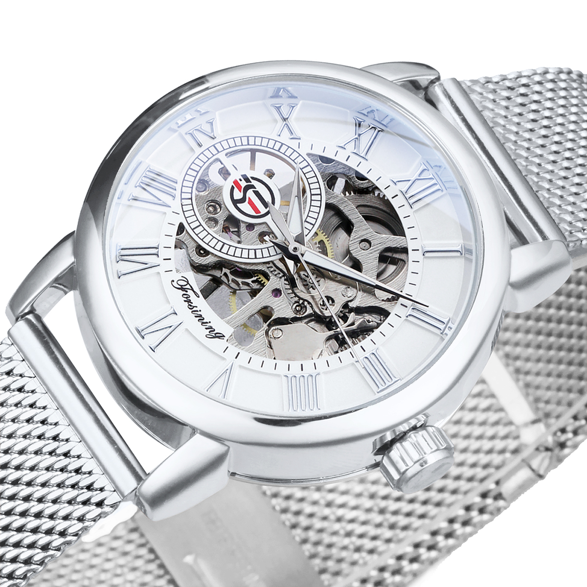 Forsining Silver Skeleton Mech - Skeleton Mechanical Watch avis et prix