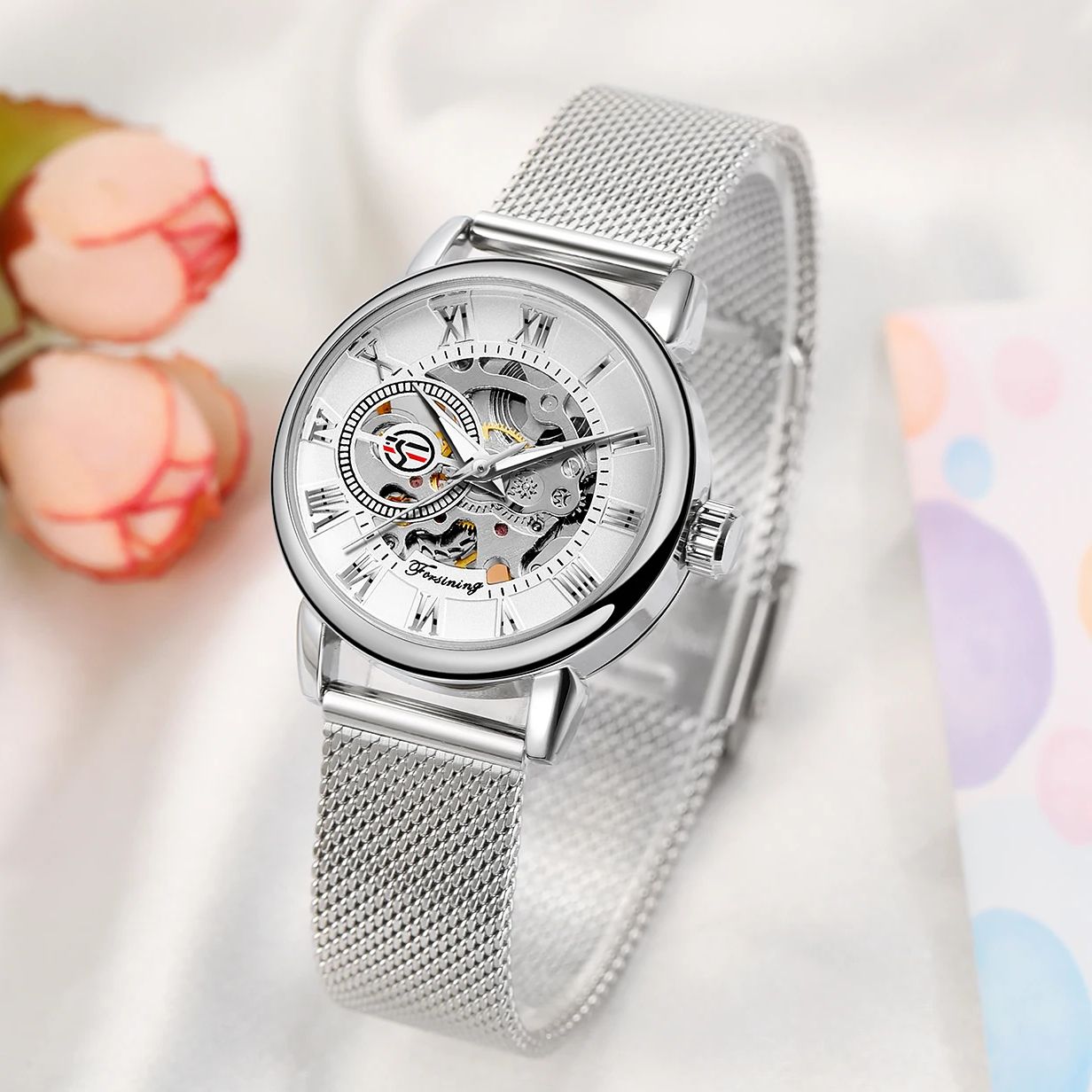 Forsining Silver Skeleton Mech - Skeleton Mechanical Watch avis et prix