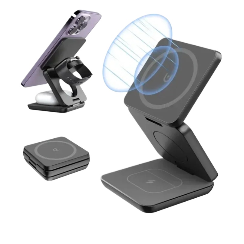 3 in 1 Foldable Magnetic Wirel - Smartwatch Apple Watch avis et prix