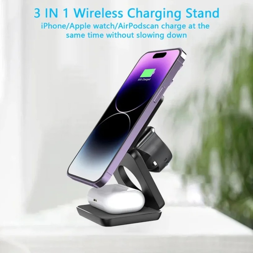 3 in 1 Foldable Magnetic Wirel - Smartwatch Apple Watch avis et prix