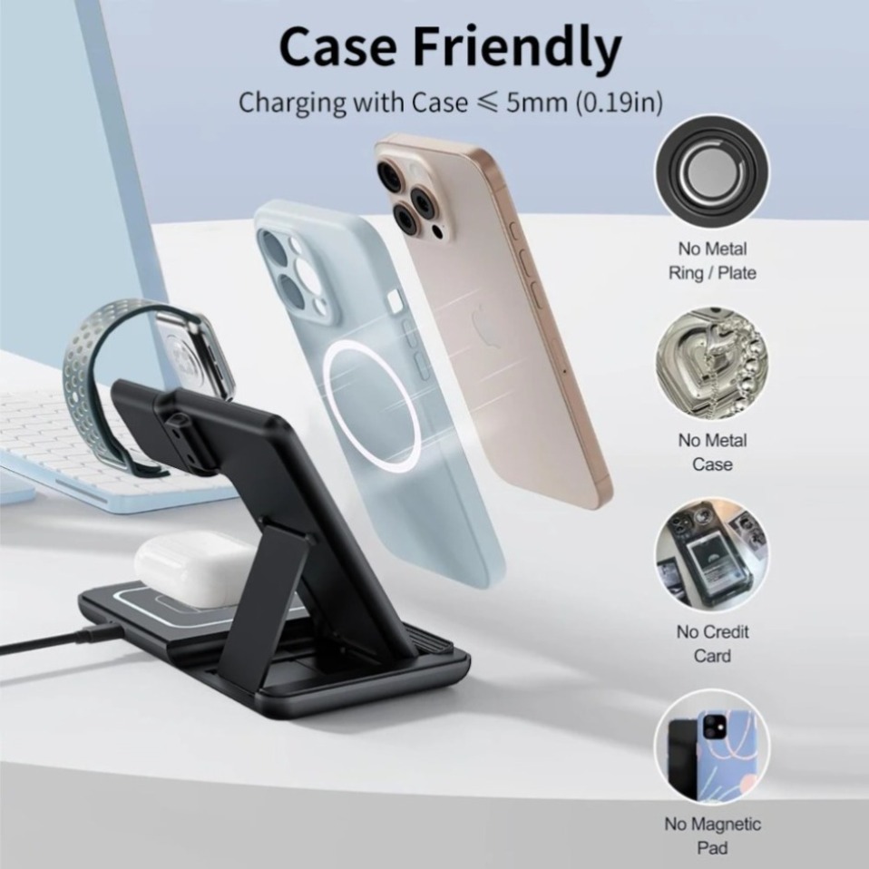 Night LED Light 3 In 1 Wireles - Smartwatch Apple Watch avis et prix