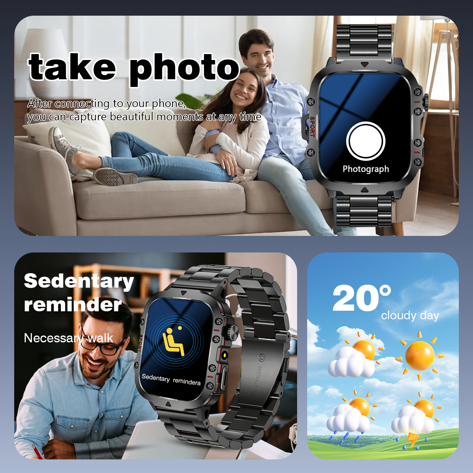 Smart Watch with LED Light, wi - Smartwatch Watches Wallpaper avis et prix