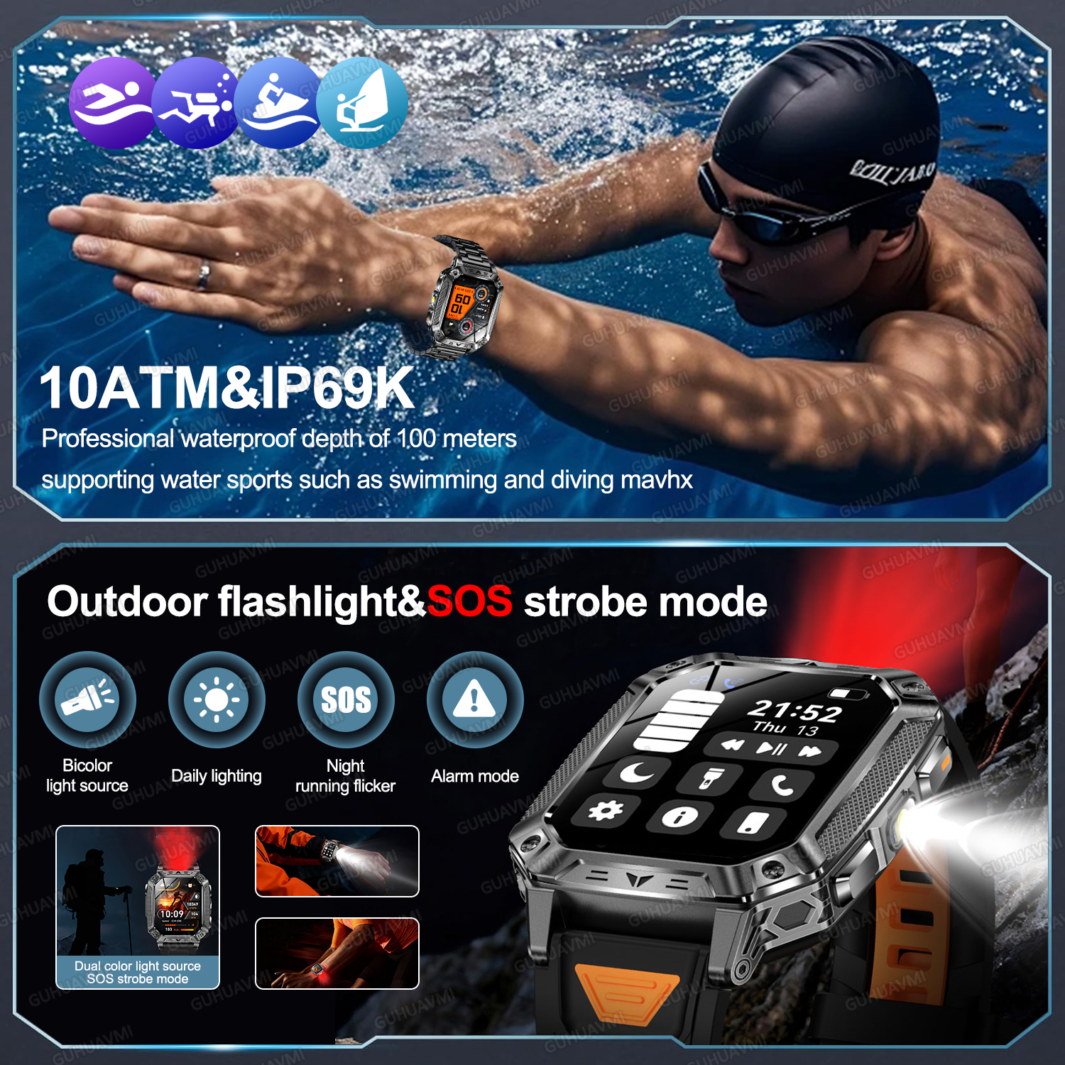 2026 New Military TANK Ultra P - Smartwatch Watches For Men With Gps avis et prix