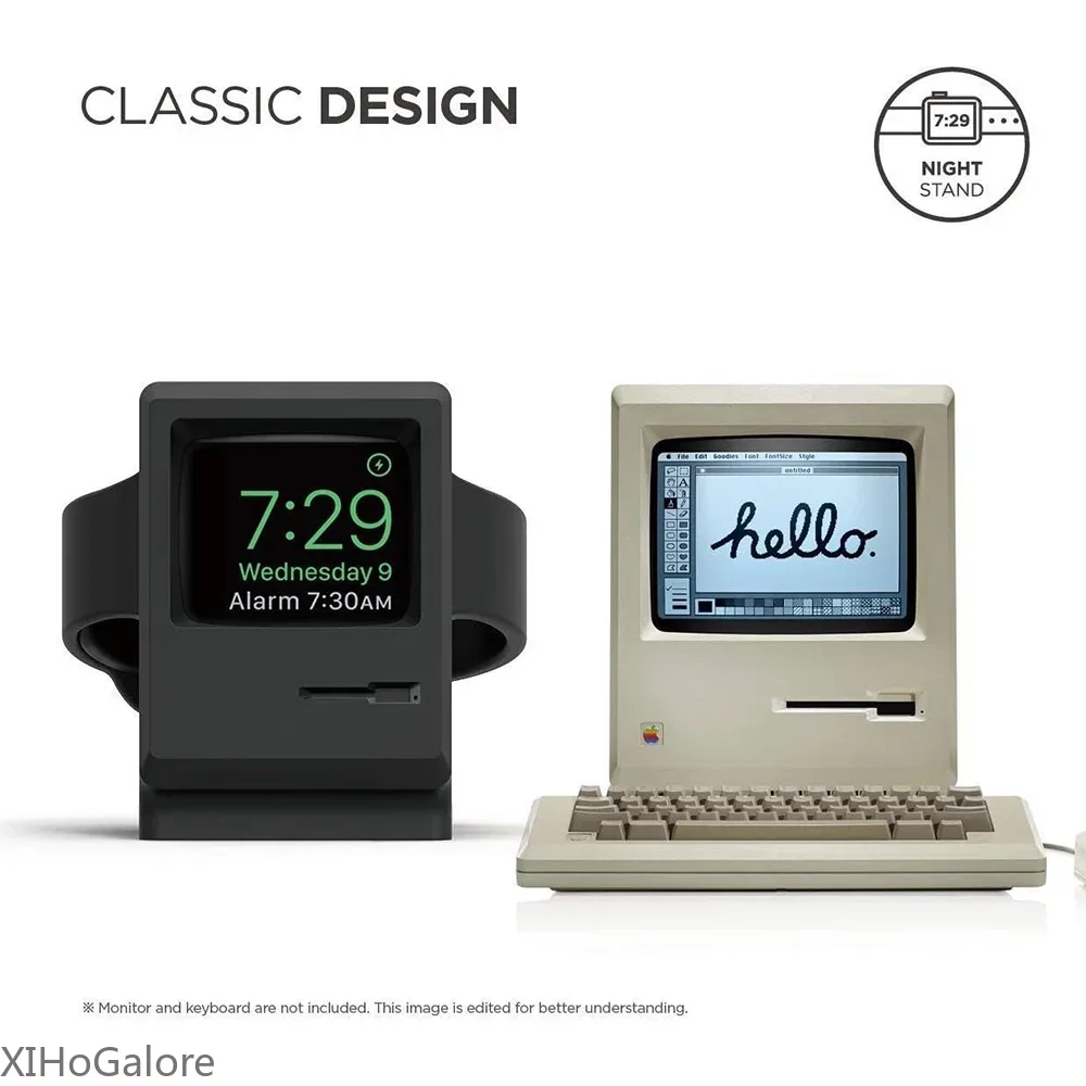 Retro Computer Pattern Silicon - Watch Charging Dock avis et prix