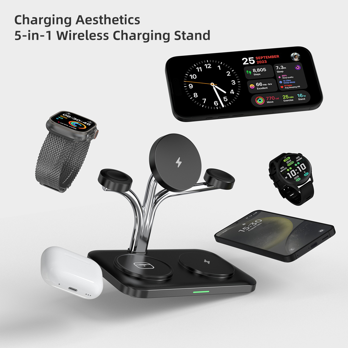 5 IN 1 Magnetic Wireless Charg - Smartwatch Apple Watch avis et prix