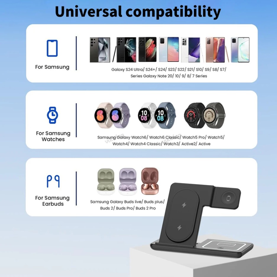 3 In 1 Foldable Wireless Charg - Smartwatch Apple Watch avis et prix