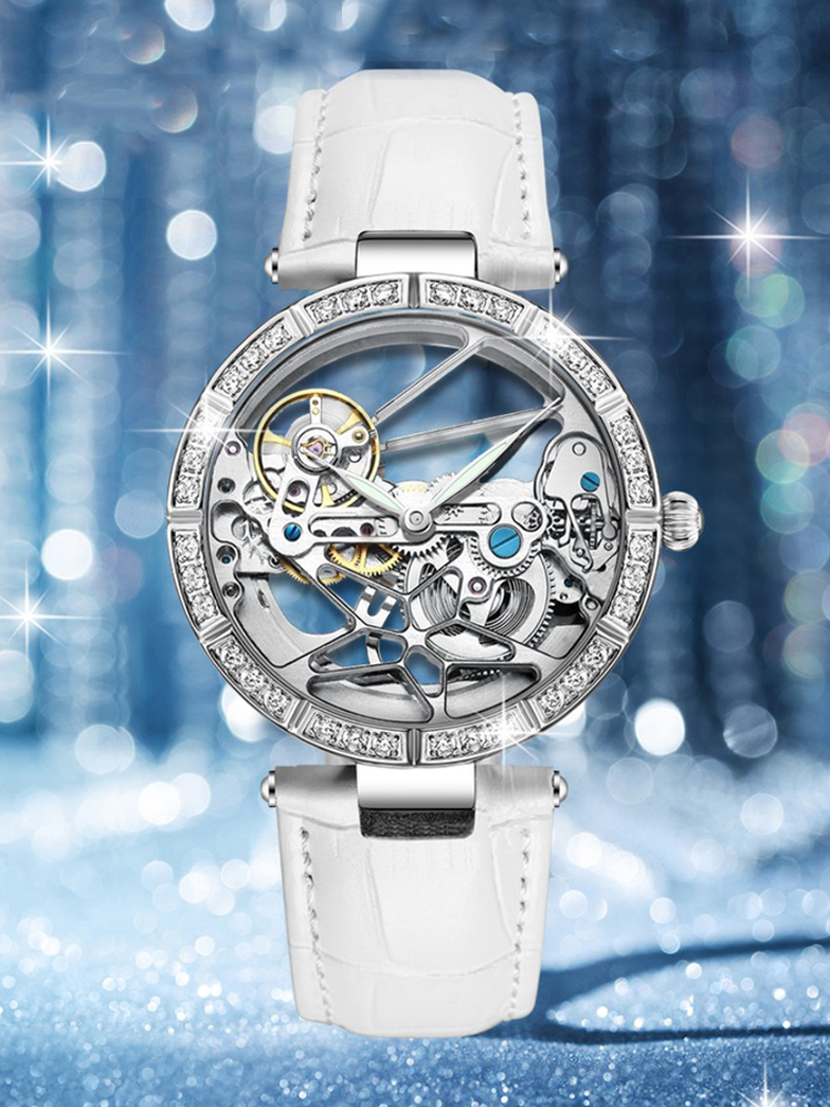 Luxury Skeleton Silver Dial Fa - Skeleton Mechanical Watch avis et prix