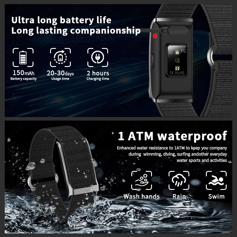 LIGE Couple Smart Bracelet Fit - Couple Watches Smartwatch avis et prix