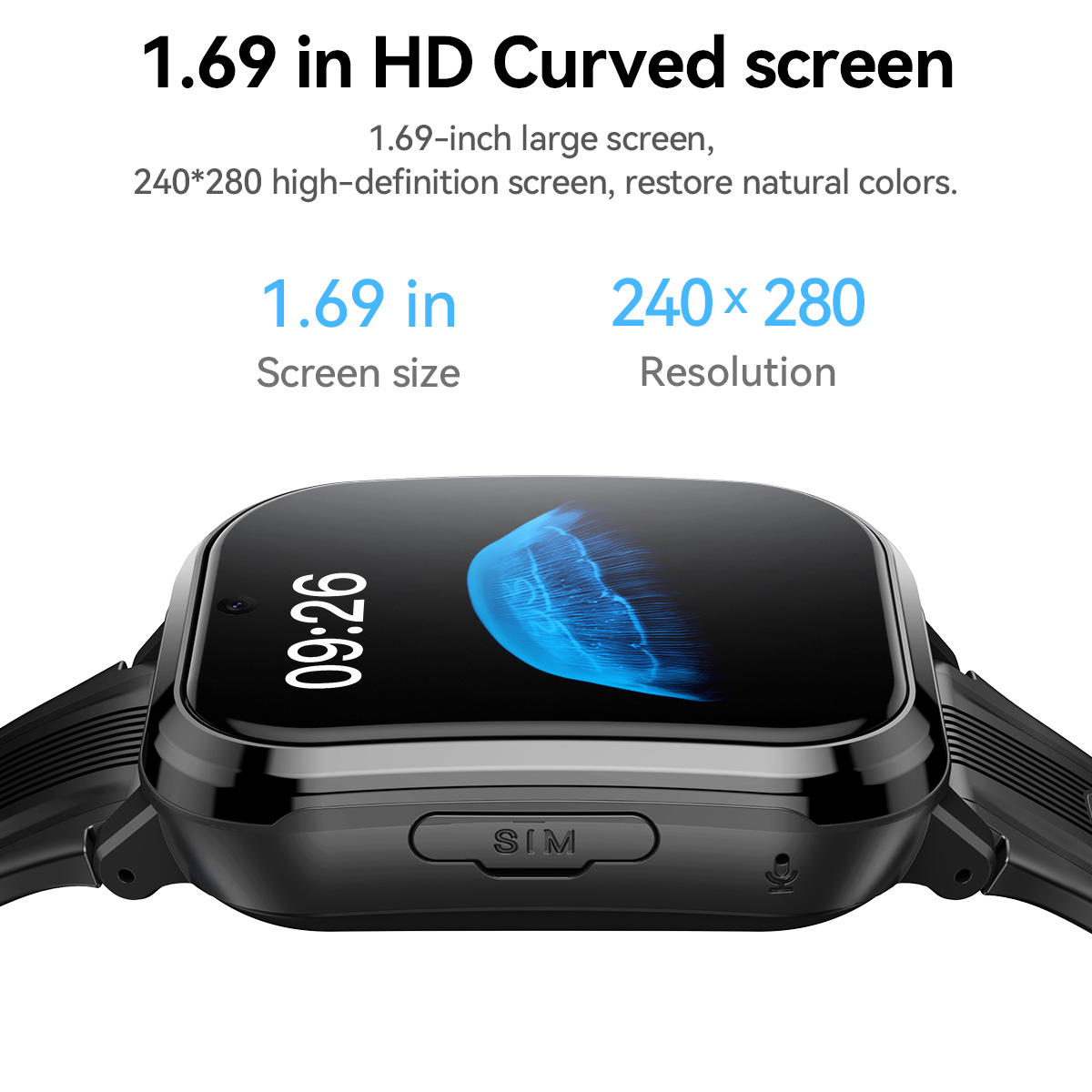 HOCO Y108 1.69inch HD LCD Curv - Smartwatch Watches For Kid Boy With Gps avis et prix
