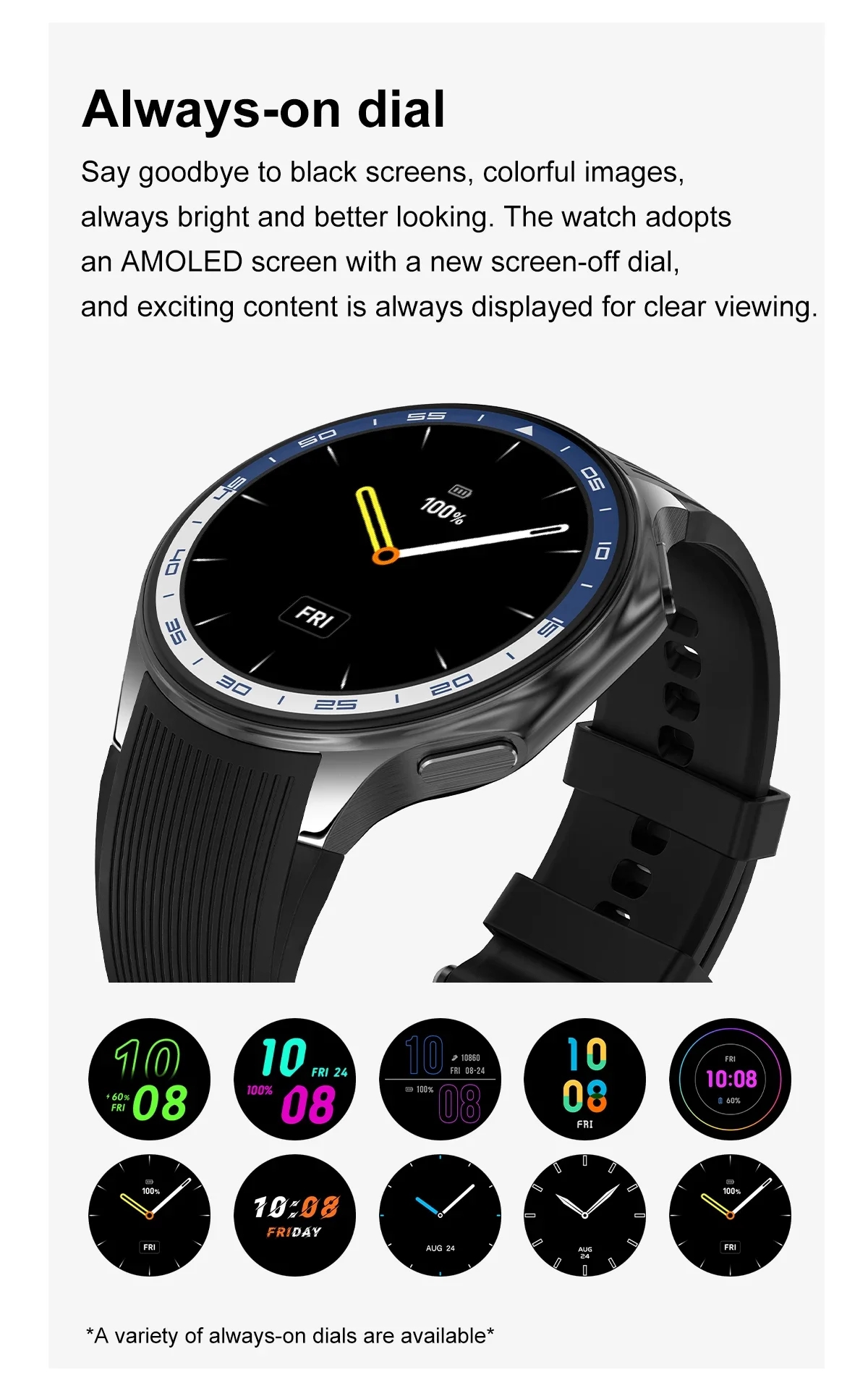 1.43 inch Big Screen Men Women - Smartwatch Iphone Watches For Women avis et prix