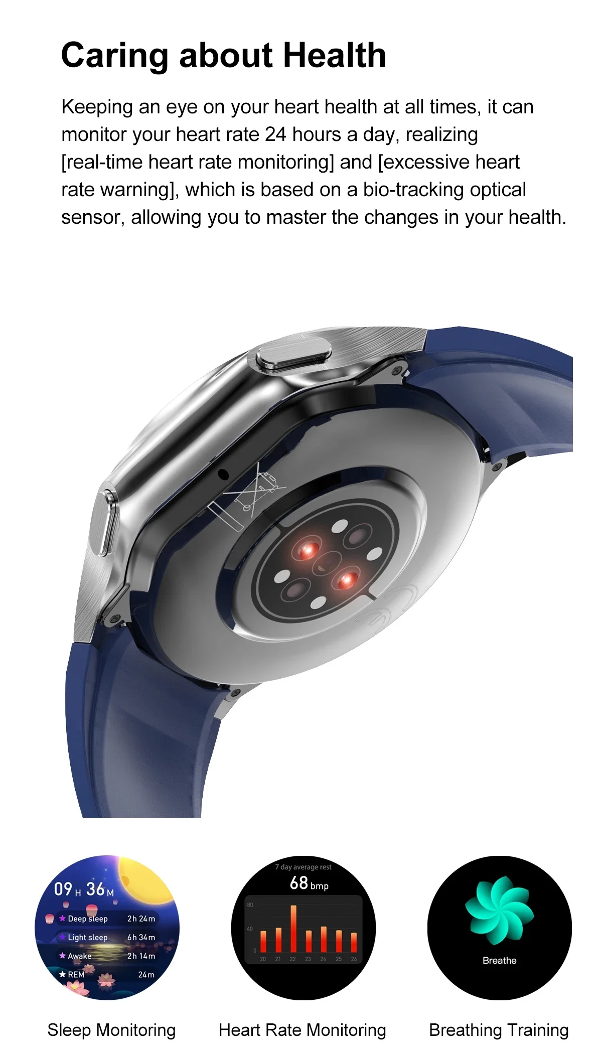1.43 inch Big Screen Men Women - Smartwatch Iphone Watches For Women avis et prix