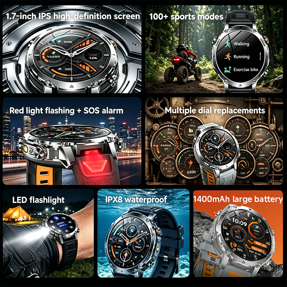 2026New Military Sports Smart  - Smartwatch Watches For Men With Gps avis et prix